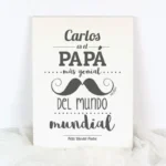 Lienzo Personalizado (nombre) es el Papá más genial del mundo mundial