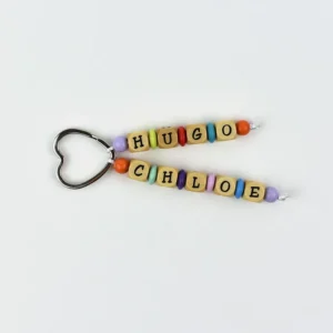 Llavero Madera Doble Multicolor Personalizado