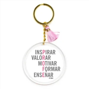 Llavero Metacrilato Adjetivos Profe Rosa