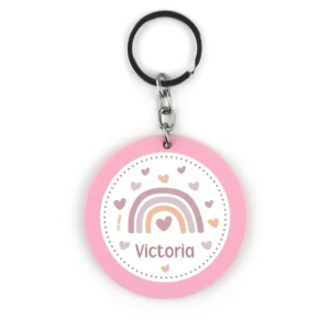 Llavero Metacrilato Arcoíris Blush Personalizado