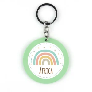 Llavero Metacrilato Arcoíris Menta Personalizado
