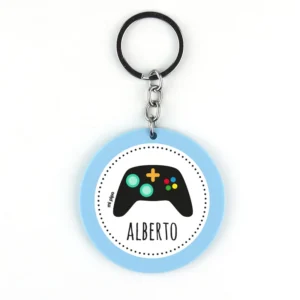Llavero Metacrilato Consola Azul Personalizado