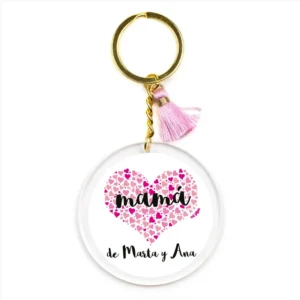 Llavero Metacrilato Corazón de corazones PERSONALIZADO