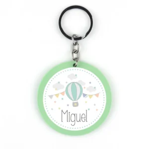 Llavero Metacrilato Globo Menta Personalizado