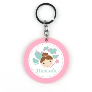 Llavero Metacrilato Hada Rosa Personalizado