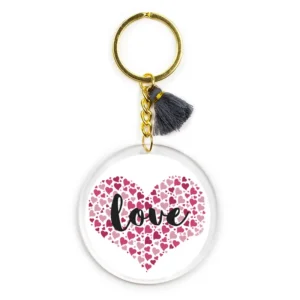 Llavero Metacrilato Love Corazón corazones