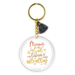 Llavero Metacrilato Mamá eres mi Sol, mi Luna y mis Estrellas