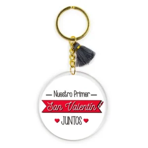 Llavero Metacrilato Nuestro Primer San Valentín juntos