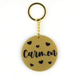 Llavero Metacrilato Oro Personalizado