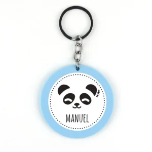 Llavero Metacrilato Panda Azul Personalizado