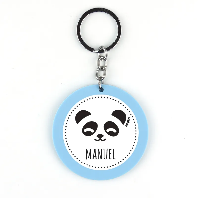 Llavero Metacrilato Panda Azul Personalizado Llavero Metacrilato Panda Azul Personalizado