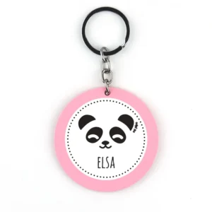 Llavero Metacrilato Panda Rosa Personalizado