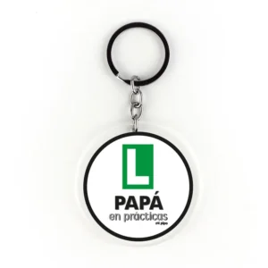 Llavero Metacrilato Papá en Prácticas