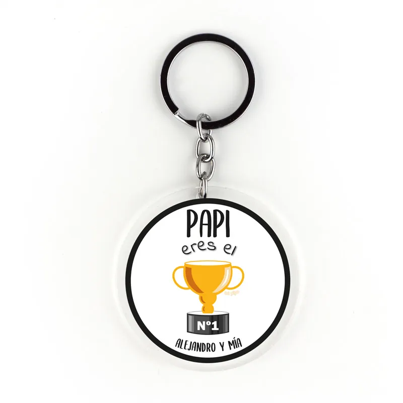 Llavero Metacrilato Papi eres el Número 1 (Nombres) Llavero Metacrilato Papi eres el Número 1 (Nombres)