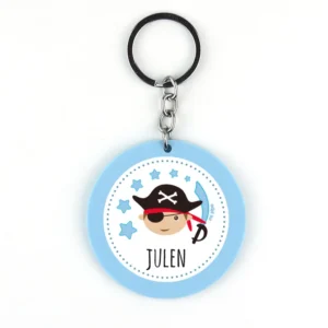 Llavero Metacrilato Pirata Azul Personalizado