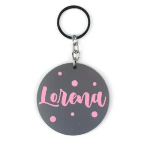 Llavero Metacrilato Plata Personalizado