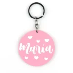 Llavero Metacrilato Rosa Personalizado