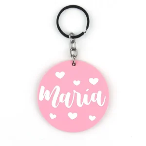 Llavero Metacrilato Rosa Personalizado