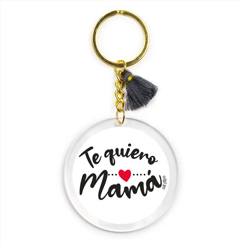Llavero Metacrilato Te quiero Mamá corazón Llavero Metacrilato Te quiero Mamá corazón