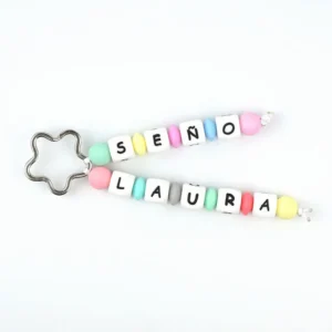 Llavero Silicona doble Multicolor Seño Personalizado