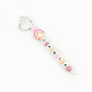 Llavero Silicona personalizado Arcoíris Blush