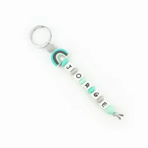 Llavero Silicona personalizado Arcoíris Menta