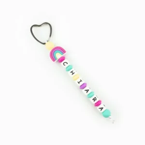 Llavero Silicona personalizado Arcoíris Multicolor