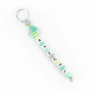 Llavero Silicona personalizado Barquito Menta