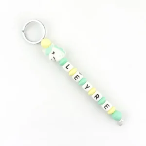 Llavero Silicona personalizado Unicornio Menta
