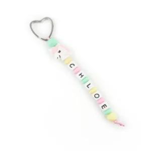 Llavero Silicona personalizado Unicornio Rosa