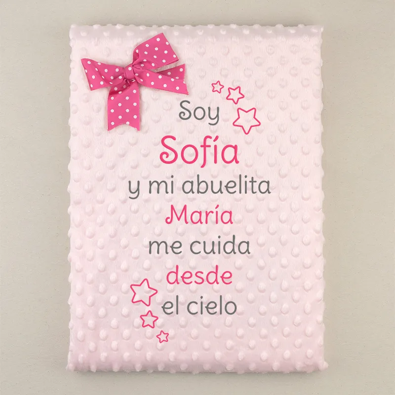 Manta Cuento Rosa con tu propia frase Manta Cuento Rosa con tu propia frase