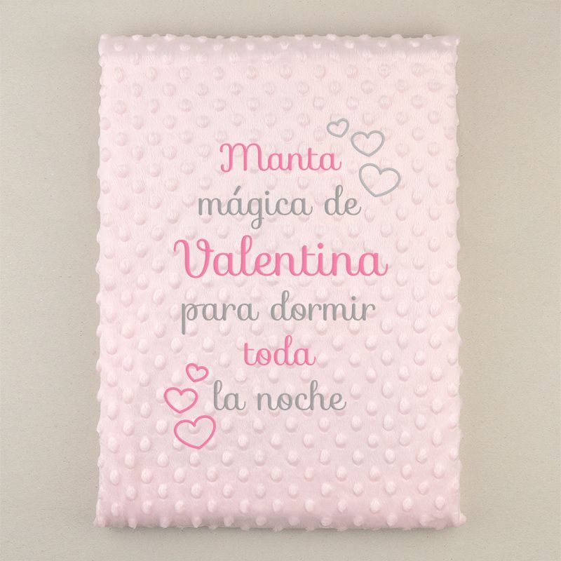 Manta Cuento Rosa con tu propia frase - Imagen 3