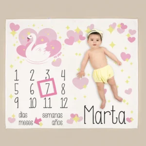 Manta Cumplemes Cisne personalizada