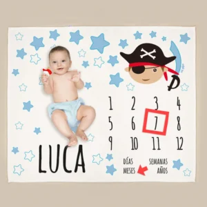 Manta Cumplemes Pirata personalizada