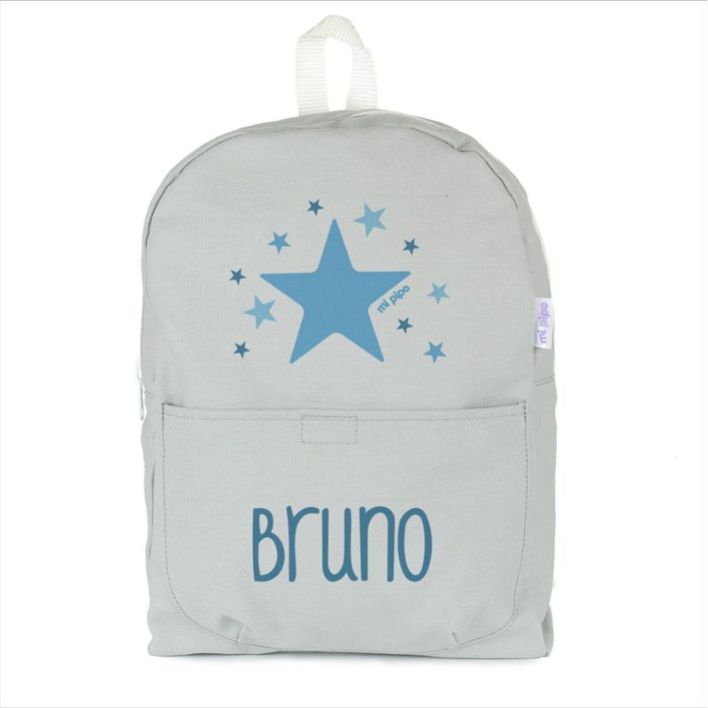 Mochila Medium LONA Estrella Azul personalizada, color a elegir - Imagen 2