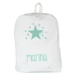 Mochila Medium LONA Estrella Menta personalizada, color a elegir
