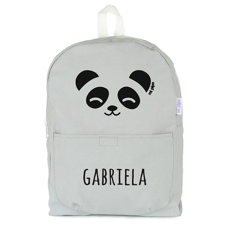 Mochila Medium LONA Panda personalizada, color a elegir Mochila Medium LONA Panda personalizada, color a elegir