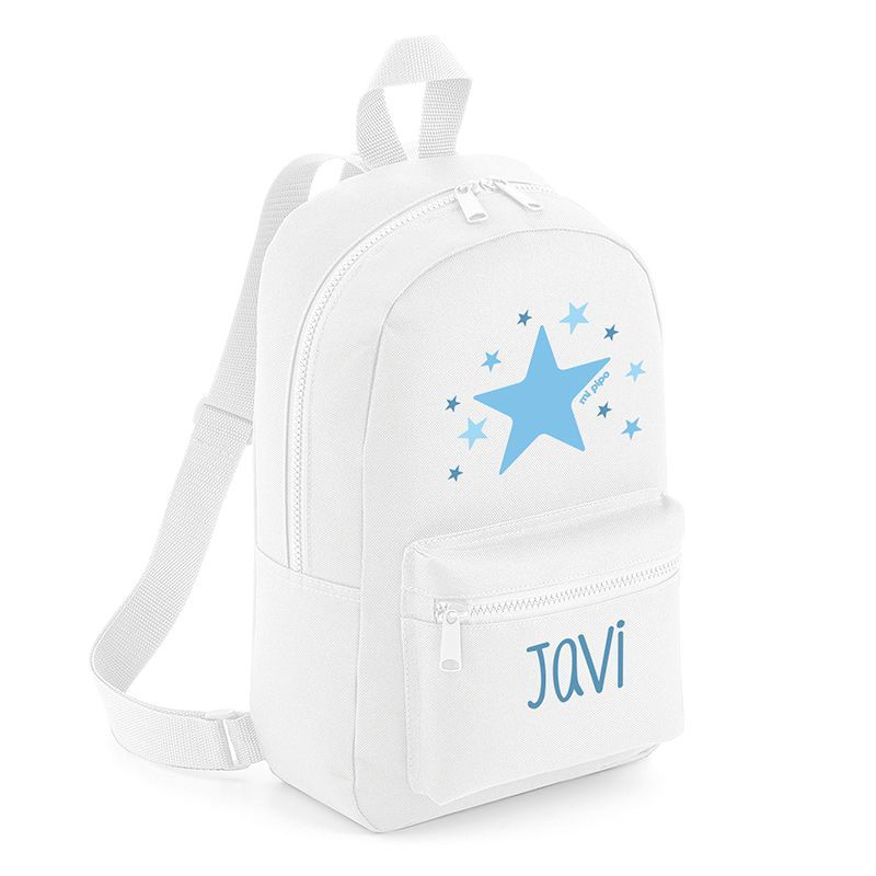Mochila Medium Nylon Estrella Azul personalizada, color a elegir - Imagen 3