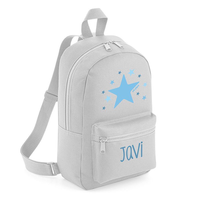 Mochila Medium Nylon Estrella Azul personalizada, color a elegir - Imagen 2