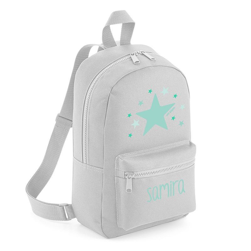 Mochila Medium Nylon Estrella Menta personalizada, color a elegir - Imagen 2