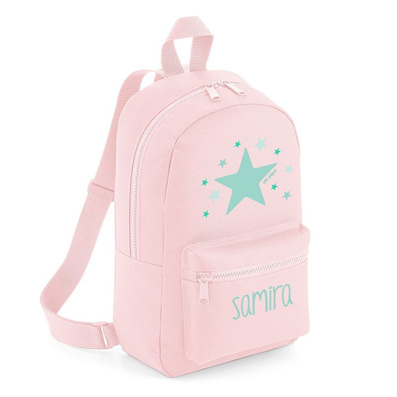 Mochila Medium Nylon Estrella Menta personalizada, color a elegir - Imagen 3