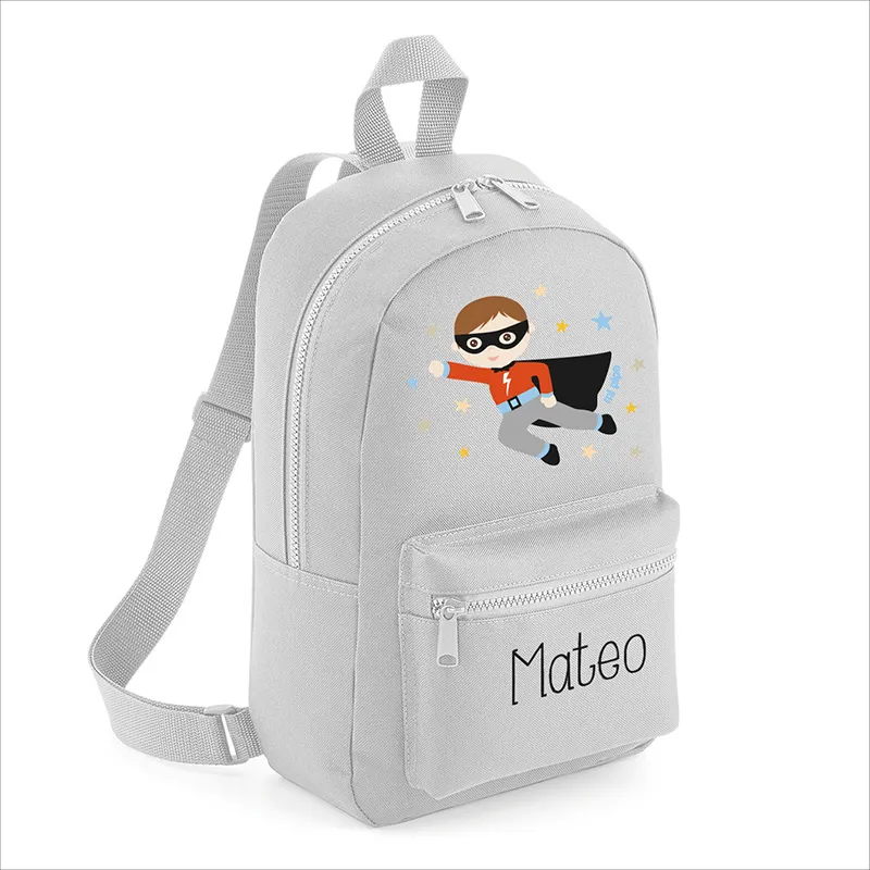 Mochila Medium Nylon Superhéroe personalizada, color a elegir Mochila Medium Nylon Superhéroe personalizada, color a elegir