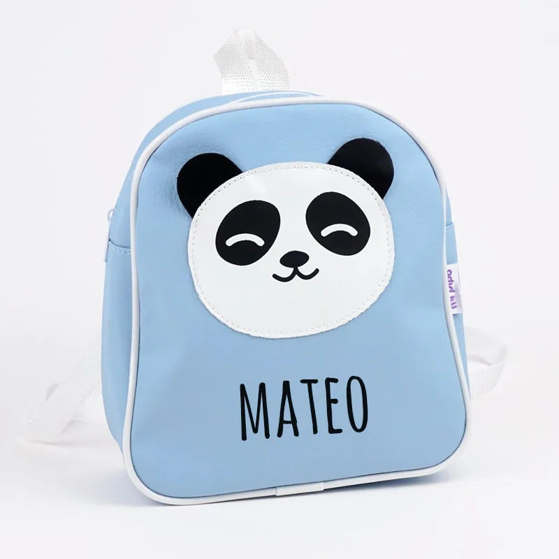 Mochila Panda Azul Personalizada Mochila Panda Azul Personalizada