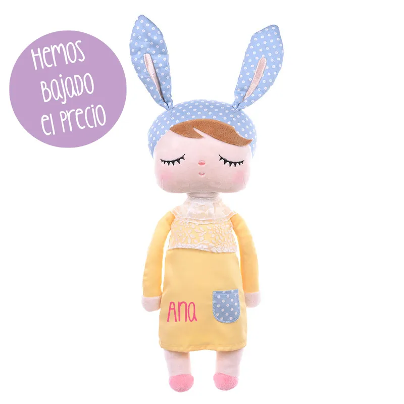 Muñeca Metoo Angela Amarilla personalizada Muñeca Metoo Angela Amarilla personalizada