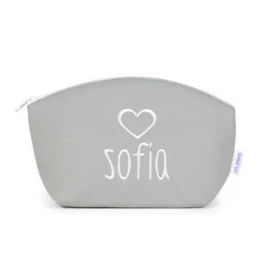 Neceser Polipiel Basic Gris Personalizado