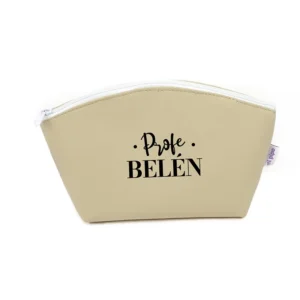 Neceser polipiel Beige Profe o Seño + Nombre
