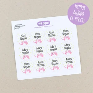 Pack 12 etiquetas personalizadas para zapatos Cisne