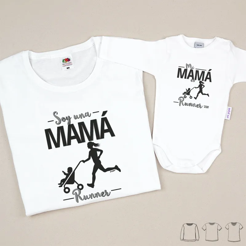 Pack 2 Prendas Mamá Soy una mamá runner/ Mi mamá es runner Pack 2 Prendas Mamá Soy una mamá runner/ Mi mamá es runner