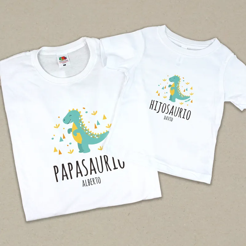 Pack 2 Prendas Papasaurio (Nombre), Bebesaurio/Hijosario (Nombre) Pack 2 Prendas Papasaurio (Nombre), Bebesaurio/Hijosario (Nombre)