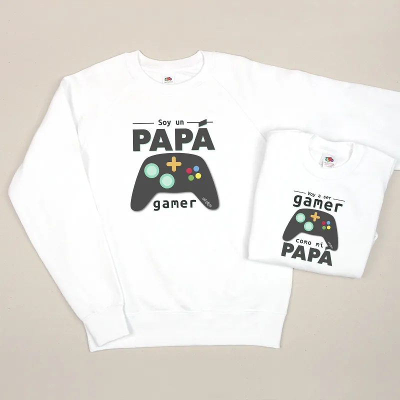 Pack 2 Prendas Soy un Papá Gamer / Voy a ser Gamer como mi Papá Pack 2 Prendas Soy un Papá Gamer / Voy a ser Gamer como mi Papá